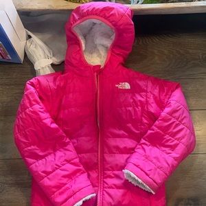 Reversible girls North face  jacket